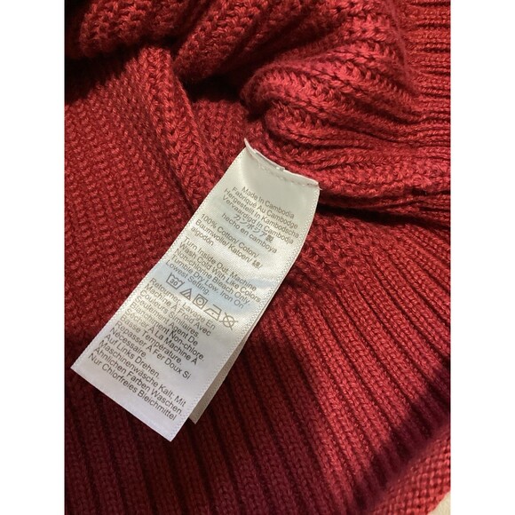 J. Crew Red Ribbed Button Down Sweater - Picture 7 of 8